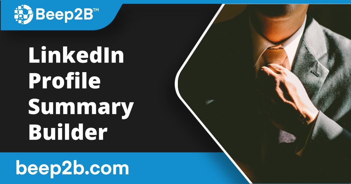 Decoratief Implementeren Specifiek Automatic LinkedIn Profile Headline & Summary Generator